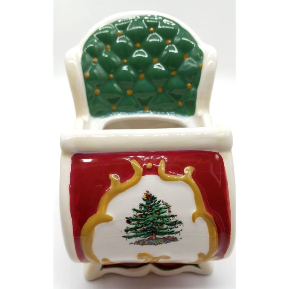 Vintage Spode Christmas Tree Santa’s Sleigh Decorative Candy Bowl & FREE Plate - Picture 9 of 16